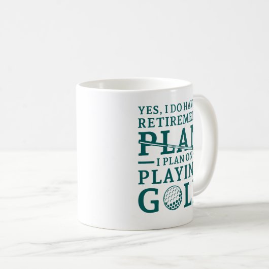 Mug Plan de retraite Golf (Devant droit)