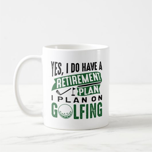Mug Plan de retraite Golfing (Gauche)