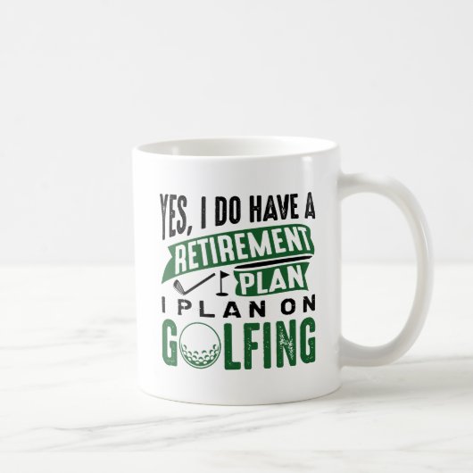 Mug Plan de retraite Golfing (Droite)