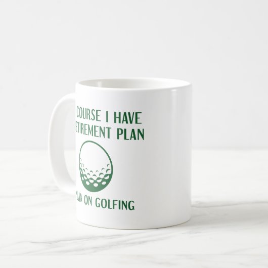 Mug Plan de retraite Golfing (Devant gauche)