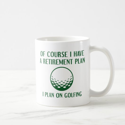 Mug Plan de retraite Golfing (Droite)