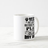 Mug Plan de retraite Marcher mon chien (Devant droit)