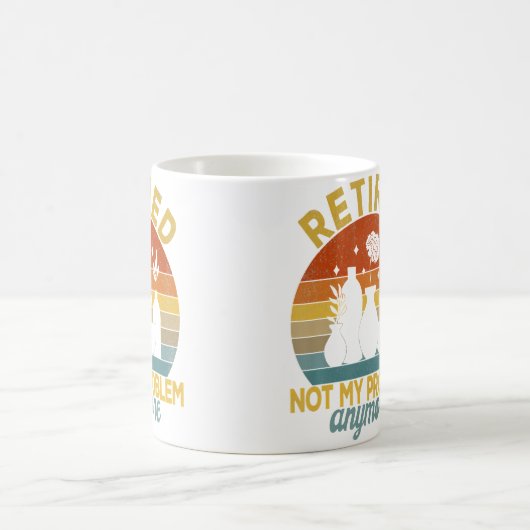 Mug Plan de retraite Pot retiré Pas mon problème Poter (Centre)