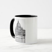 Mug Plan de St Peter, Rome, gravé par (Devant gauche)