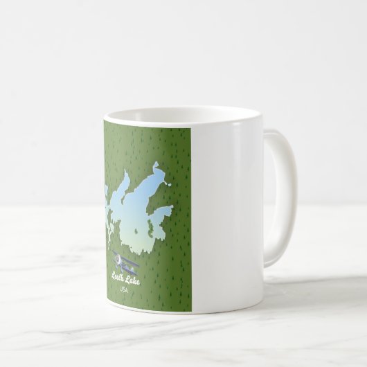 Mug Plan de voyage du lac Leech (Devant droit)