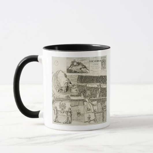 Mug Plan d'Edimbourg, pub. par John Smith (c.1652-1742 (Gauche)