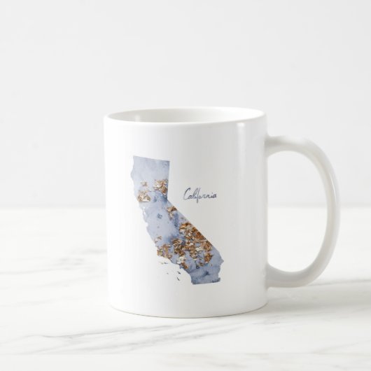 Mug Plan d'état de Blue & Gold California (Droite)