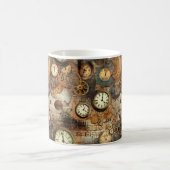 Mug Plan d'ingénierie Steampunk Brun Laiton (Centre)