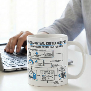Mug Plan d'office Humour de la journée de travail