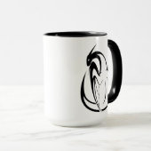 Mug Plan du dragon blanc et noir (Devant droit)