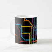 Mug Plan du métro de la ville (Devant gauche)