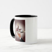 Mug Plan rapproché de la main d'un serveur tenant un (Devant gauche)