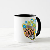 Mug Plan rapproché de main sur la souris d'ordinateur (Devant droit)