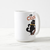 Mug Planche à roulettes Cool Cat – Illustration drôle (Devant droit)