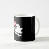 Mug Planche à roulettes fantôme drapeau américain mign (Devant droit)