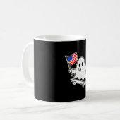 Mug Planche à roulettes fantôme drapeau américain mign (Devant gauche)
