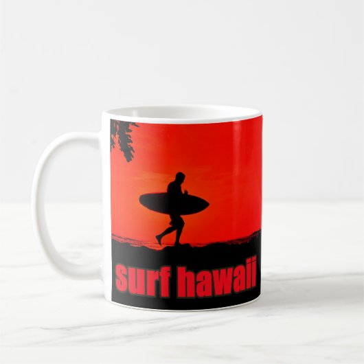 Mug Planche de surf à Hawaii (Gauche)