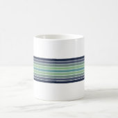 Mug Planche de surf bleu et vert rétro (Centre)