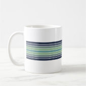 Mug Planche de surf bleu et vert rétro (Gauche)