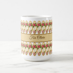 Mug Planche de surf tropicale – personnalisable Na
