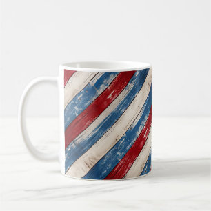 Mug Planches de bois rustiques patriotiques