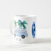 Mug Planches de surf rétro vintage Surf's Up (Devant gauche)