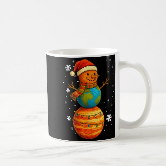 Mug Planet Snowman Earth Saturn Christmas Holiday Art  (Droite)