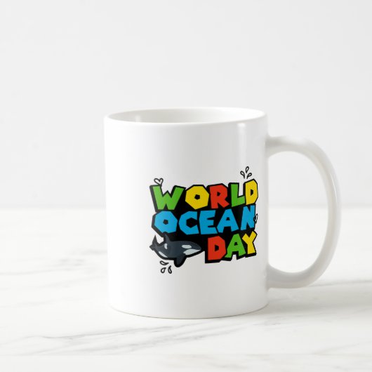 Mug Planète Mondiale Ocean Day Orca Splash Design Amou (Droite)