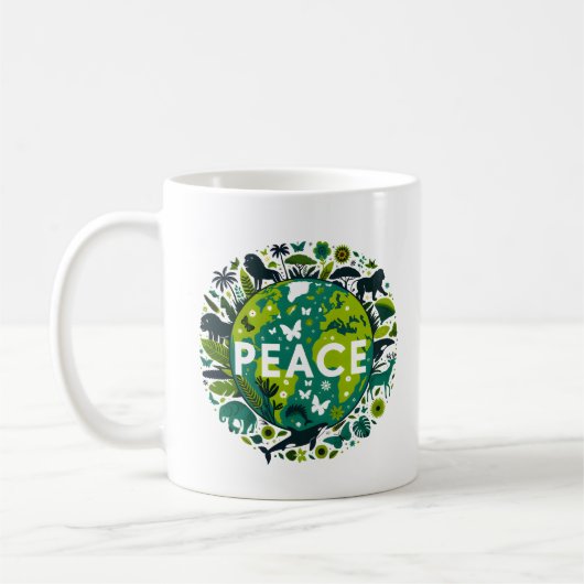 Mug Planète pacifique - Sauver l'environnement (Gauche)