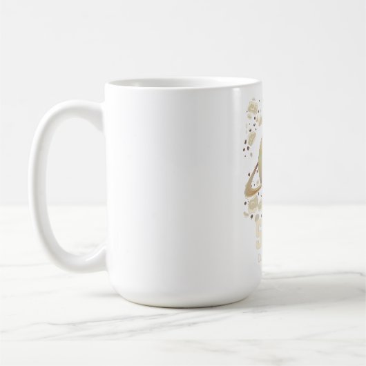 Mug Planète Saturne Beige Brown (Gauche)