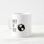 Mug Planète sur le profit (Devant gauche)