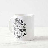 Mug Planète sur le profit (Devant gauche)