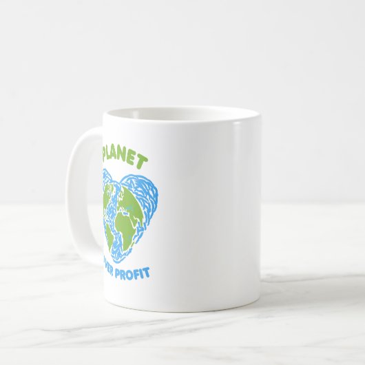Mug Planète sur profit (Devant gauche)