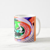 Mug planète terre Alien art funky (Devant droit)