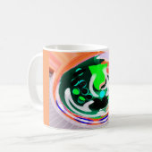 Mug planète terre Alien art funky (Devant gauche)