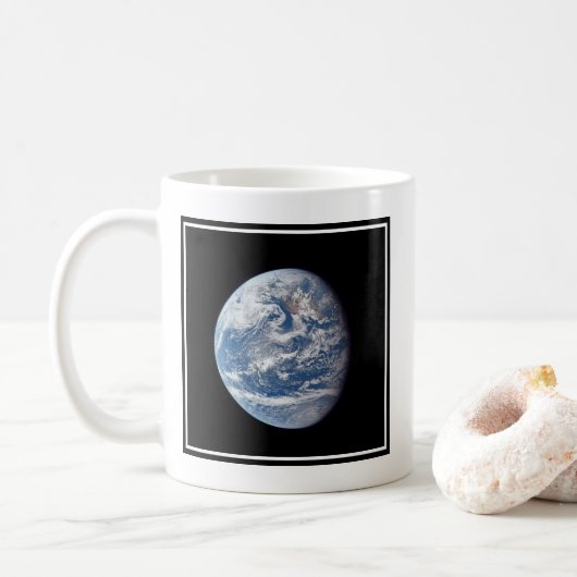 Mug Planète Terre Prise Par L'Équipage Apollo 11. (Avec donut)