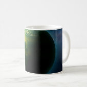 Mug Planète verte et jaune (Devant droit)