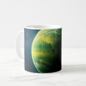 Mug Planète verte et jaune (Devant gauche)