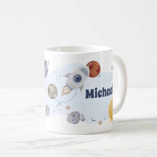 Mug Planètes astronautes spatiales (Devant droit)