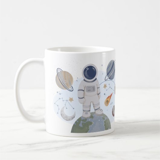 Mug Planètes astronautes spatiales (Gauche)
