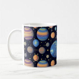 Mug Planètes colorées et étoiles dans l'espace extra-a