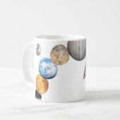 Mug Planètes du système solaire (Couleur modifiable) (Devant gauche)