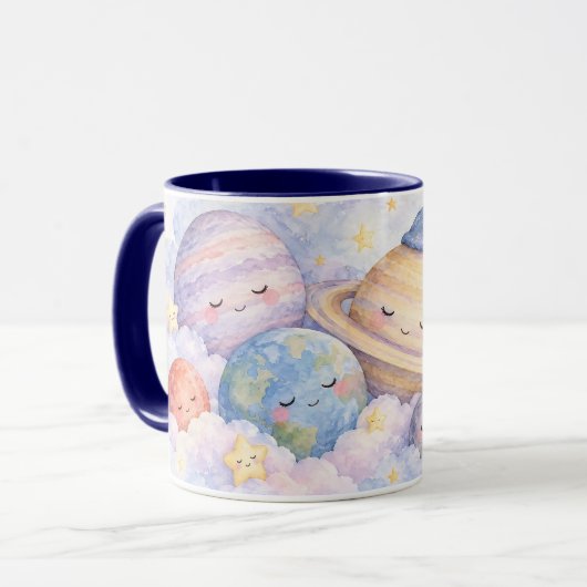 Mug Planètes Endormies Mignonnes (Devant gauche)