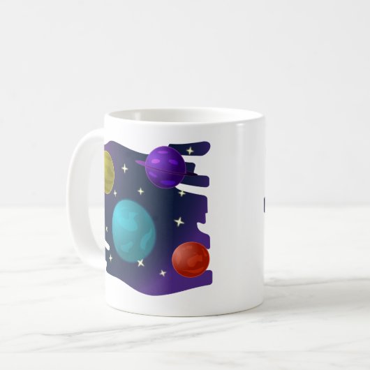 Mug Planètes rétro (Devant gauche)