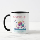 Mug Planètes Rétro Vaporwave Synthwave (Gauche)
