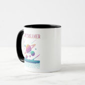 Mug Planètes Rétro Vaporwave Synthwave (Devant gauche)