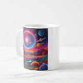 Mug Planètes sauvages art psychédélique (Devant gauche)
