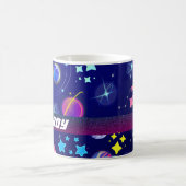 Mug planètes spatiales colorées galaxie étoiles bleu (Centre)