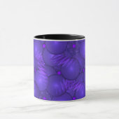 Mug Planètes violettes, motif fractal moderne (Centre)