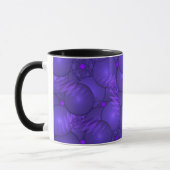 Mug Planètes violettes, motif fractal moderne (Gauche)